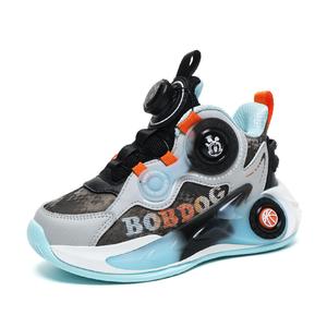 Детские баскетбольные кроссовки для детей BOBDOG, черный/оранжевый