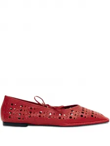 Кожаные балетки Sway с разрезом Alohas, красный