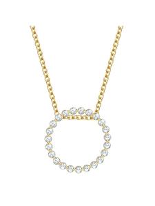 Glanzstücke München Серебряное колье с кубическим цирконием в оправе из желтого золота