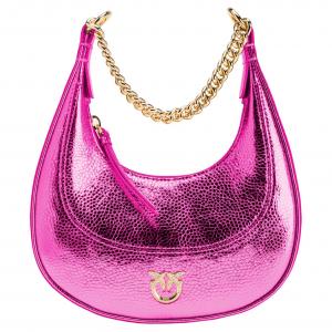 PINKO Женская сумка через плечо из натуральной кожи яркого фуксия