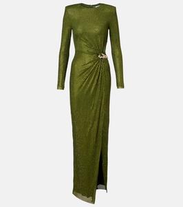 Платье-майка с цепочками и декором Self-Portrait, Green