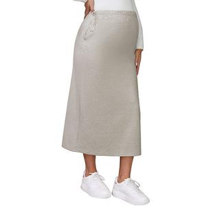 Женская юбка-свитер для беременных с высокой талией и расклешенным силуэтом Inspire Chic, Brown