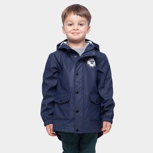 Водонепроницаемые дождевики Rokka&Rolla для мальчиков и малышей, прорезиненные куртки, темно-синий