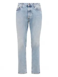 Джинсы с пятью карманами и логотипом Palm Angels, синий