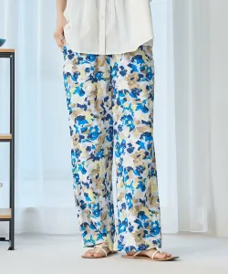 Удобные широкие брюки с цветочным принтом Coen, цвет Cobalt