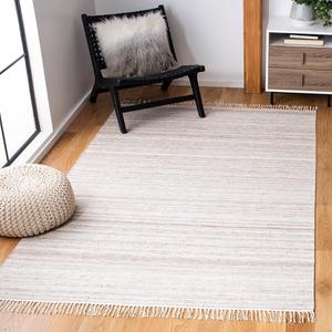 SAFAVIEH Kilim Collection ковер, 153 x 244 см, Ivory & Brown, ручной работы из шерсти, идеален для помещений с высокой проходимостью в гостиной, спальне (KLM551B)