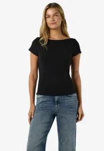 Nmmaya ss boatneck fwd noos basic tshirt Noisy May, Black