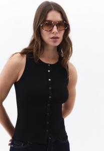 Топ без рукавов MIT KNOPFDETAILS OXXO, черный