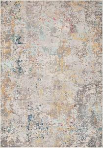 Ковер SAFAVIEH, 67 x 122 см, Madison Collection, Grey & Gold, современный абстрактный дизайн, не линяет и прост в уходе, идеален для помещений с высокой проходимостью: прихожая, гостиная, спальня (MAD453F)