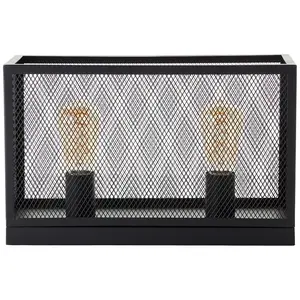 Настольная лампа Maze E27 1 шт. 26 x 15 x 40 см, 2 x E27, металл, черный корунд Brilliant, Schwarz korund