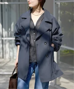 Водоотталкивающий тренч средней длины (подходит для различных мероприятий) Slobe Iena, цвет Navy