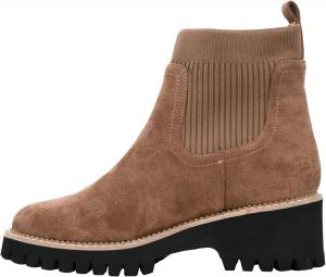 Ботильоны Corkys Footwear Hey Girl Trail Mix - с элегантным каблуком 2,25 дюйма, удобными амортизирующими стельками для комфорта на целый день и легкой, но прочной конструкцией, Walnut Faux Suede