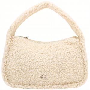 CALVIN KLEIN Тканевая сумка среднего размера женская кремово-белая, PAS-Cream White