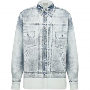 DIOR Мужская синяя рубашка