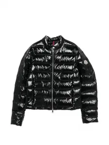 Блестящая стеганая куртка Papillon Moncler, черный