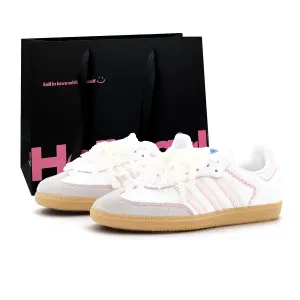 Adidas Originals Samba OG нескользящие низкие скейтерские кроссовки унисекс pink white