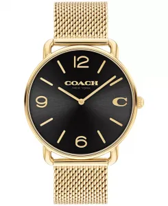 Унисекс-часы Elliot с золотистым браслетом из нержавеющей стали, 41 мм COACH