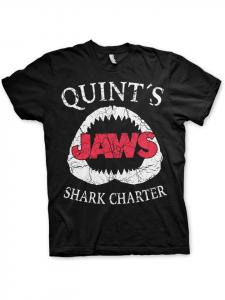 Футболка Quints Shark Charter Big Tall T-Shirt черного цвета Jaws