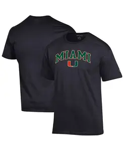 Мужская черная футболка Miami Hurricanes с арочным логотипом Champion