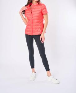 Пуховик Chalet с короткими рукавами в коралловом цвете ANORAK