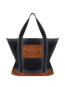 Сумка-тоут с нашивкой-логотипом Moschino, черный