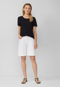 Базовая футболка MIT FLAMM STRUKTUR UND AUSSCHNITT-DETAIL s.Oliver, черный