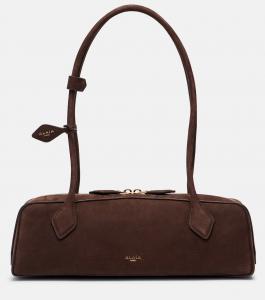 Средний замшевый плечевой рюкзак Le Teckel Alaïa, Brun/Or