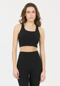 Спортивный бюстгальтер ATHLECIA "Aideny", бесшовный дизайн, черный