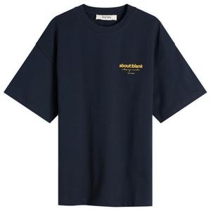 Футболка с рисунком «наоборот» About:Blank, темно-синий/желтый