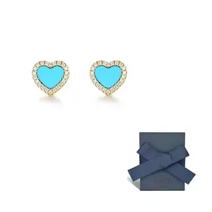 Apm Monaco Серьги-гвоздики из 925 серебра для женщин, цвет lake blue