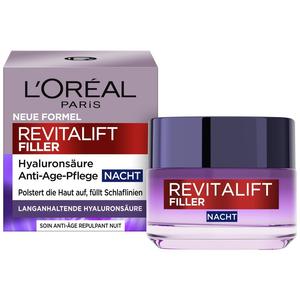 Ночной крем revitalift filler [+hyaluronsäure] intensiv aufpolsternde anti-age pflege Loreal Paris, объем 50 мл