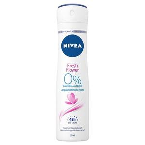 NIVEA Fresh Flower Deo Spray 150 мл — Дезодорант без алюминия (ACH) со свежим цветочным ароматом — 48-часовая защита и уникальная формула INFINIFRESH