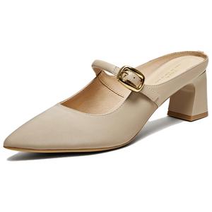 Сланцы женские с закрытым носком, устойчивые к истиранию, резиновая подошва Tata, априкот