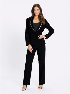 Heine Брючный костюм черного и кремового цвета