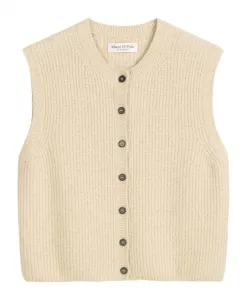 Вязаный жилет без рукавов Marc O'Polo, бежевый