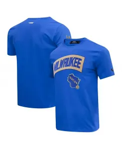 Мужская футболка Royal Milwaukee Bucks Pro Standard