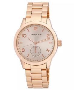 Женские кварцевые часы из сплава розового золота Perth, 42 мм London Fog