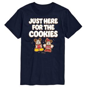 Мужская футболка с рисунком Микки и Минни Маус Disney's Just Here For The Cookies, темно-синий