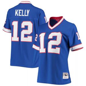 Женская копия джерси Mitchell & Ness Jim Kelly Royal Buffalo Bills 1990 года Legacy