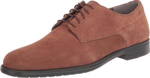 Мужские дерби оксфорды HUGO из гладкой замши с шнуровкой, Chestnut Brown