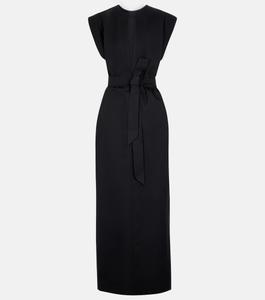 Платье макси из хлопка и шелка WARDROBE.NYC, черный