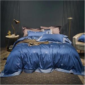 YUSIWOAL Комплект постельного белья из египетского хлопка с роскошной вышивкой в виде короны