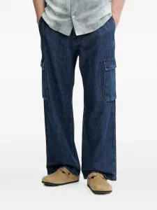 Джинсы с широкими штанинами и завязками на шнурке IRO, синий