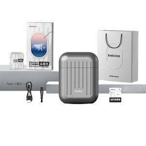 Xs2 поворотная бритва из нержавеющей стали с двойным лезвием для мытья по всему телу, компактная и портативная Beici, серый