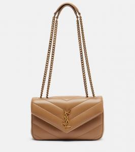 Сумка Loulou Small через плечо из кожи Saint Laurent, Natural Tan