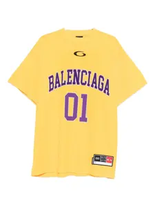 Футболка в стиле баскетбольной майки BALENCIAGA, желтый