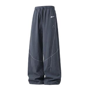 Повседневные брюки женские Moderate Straight Fit WARRIOR, серый синий[free diy brand merch]