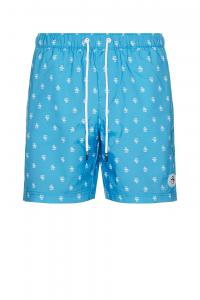 Плавки с принтом re-pete 7" volley all over print Original Penguin, ibiza blue