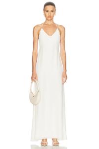 Платье Machu из шелка Staud, Ivory