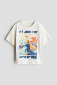 Футболка хлопковая с принтом H&M, мультиколор